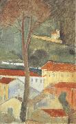 Amedeo Modigliani Landscape at Cagnes (mk39) painting